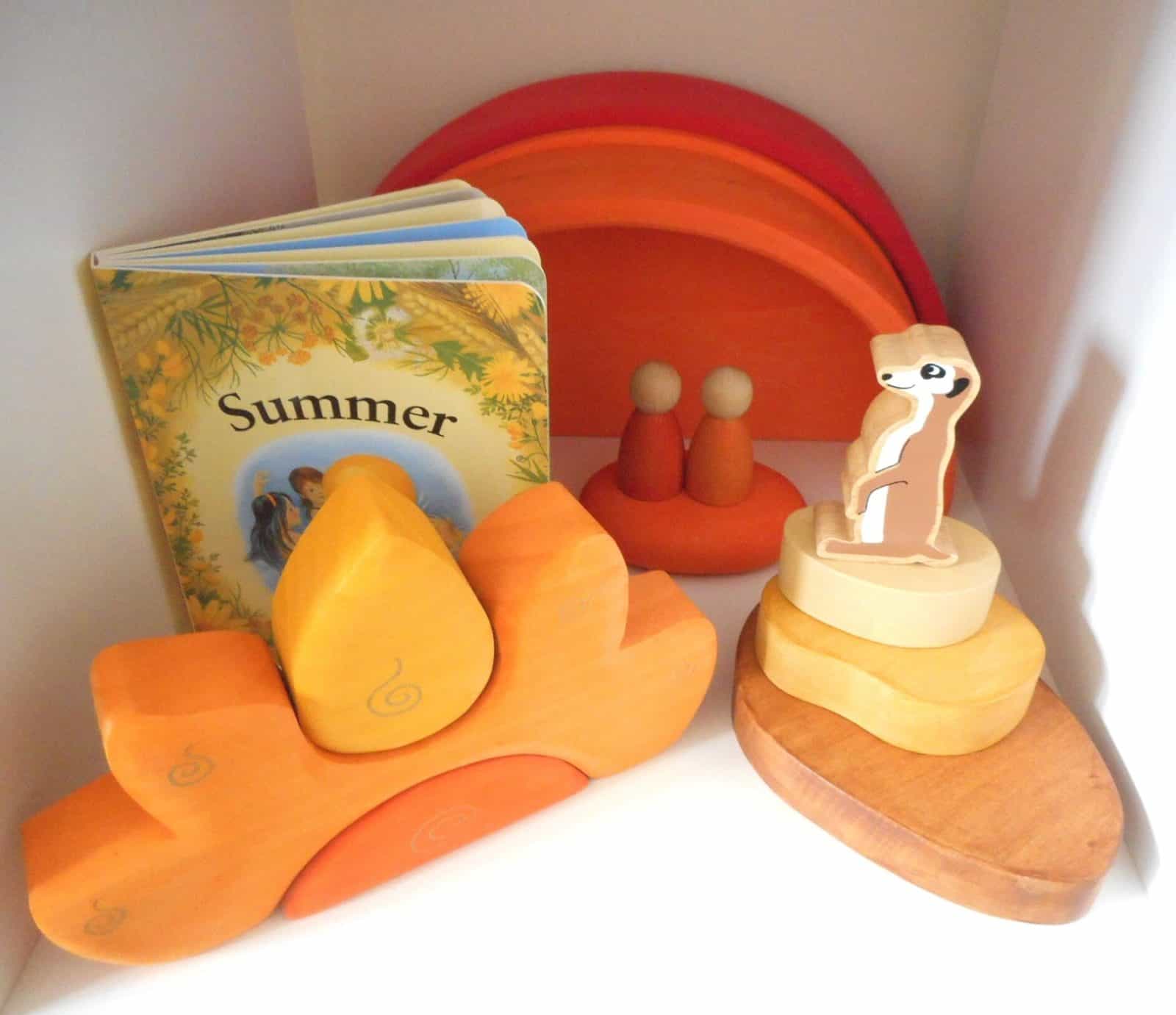 Shelfie - early years - toddler play - Preschooler - Grimms - Grapat - Eric&Albert - books - stories - Ocamora - Wooden Toys - Construction - Stacking- Mindfulness - Puzzles - Colours - Rainbow - Matching - Language - Words - Loose Parts - Summer - Stories