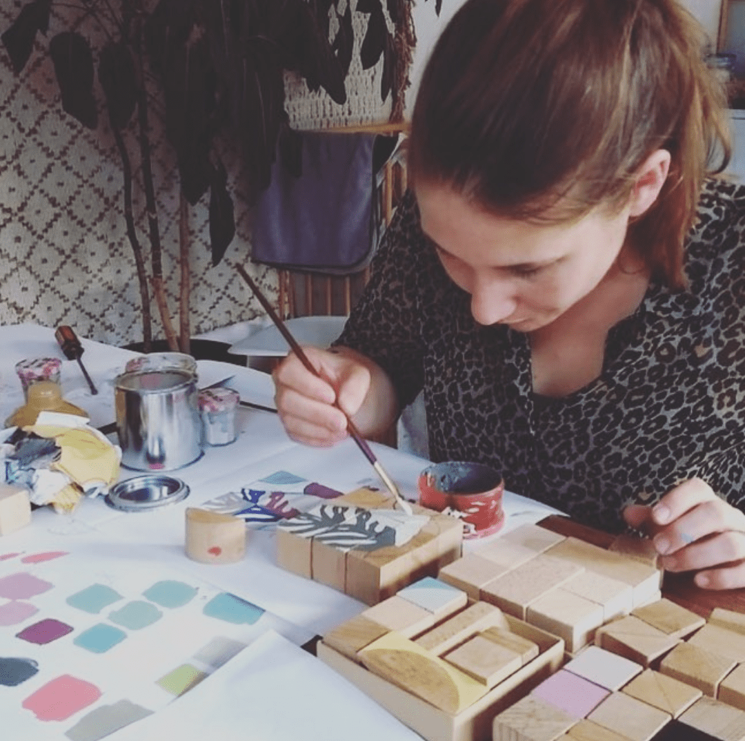 meet the mum behind the maker - busy busy learning - art blocks - handmade - handcrafted - wooden toys - wooden - cubes  - recycle - upcycle