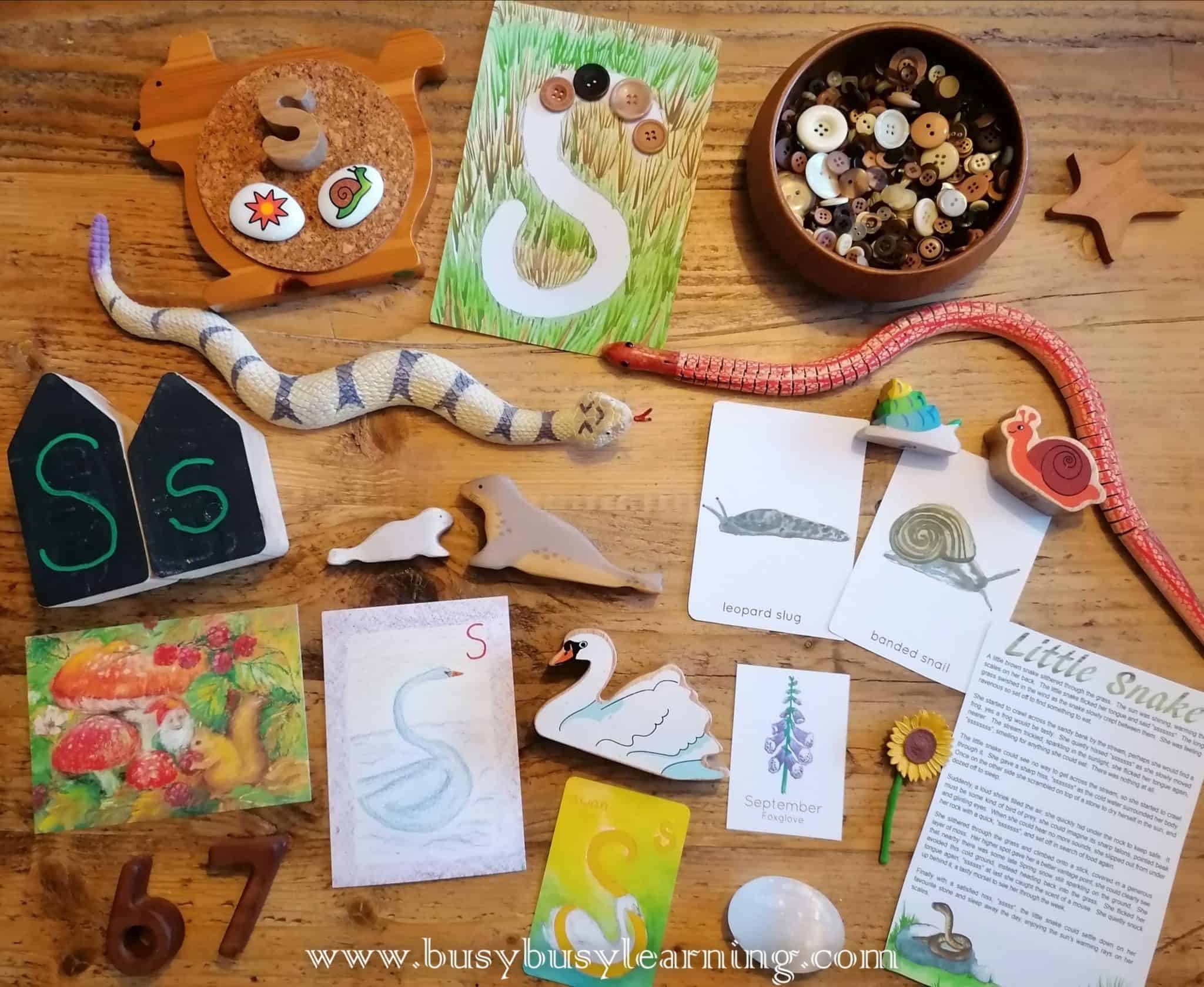 Phonics - Phase 2 - Introducing S and other Sounds - Busy Busy Learning