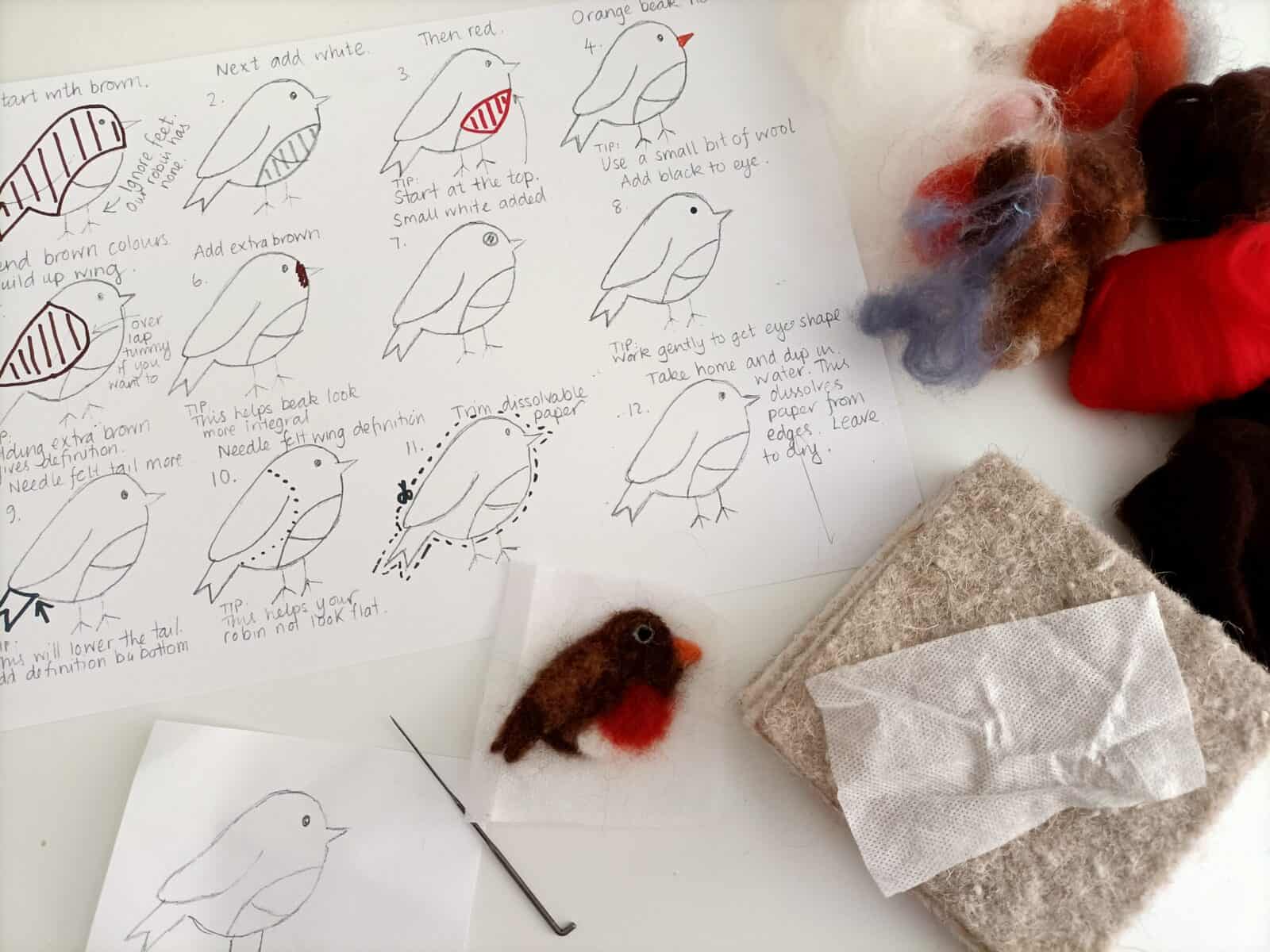 Needle Felted Robin and Other Creative Inspiration