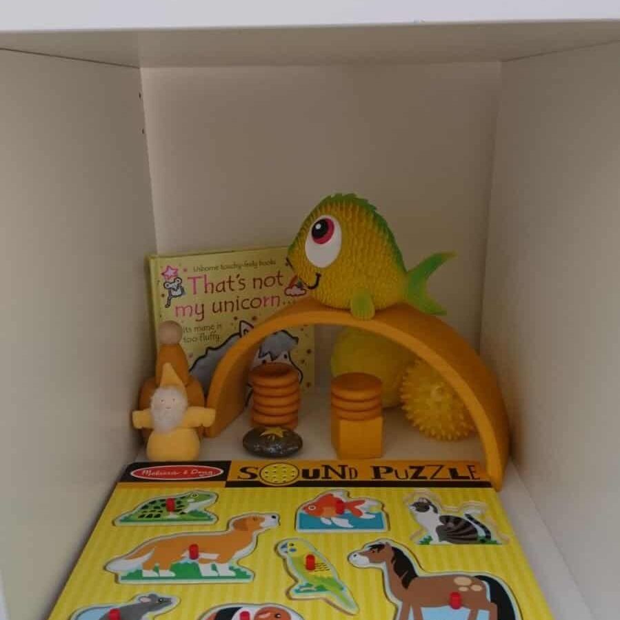 Shelfie - colour theme - early years - toddler play - Grapat - Grimms - Wooden Toys